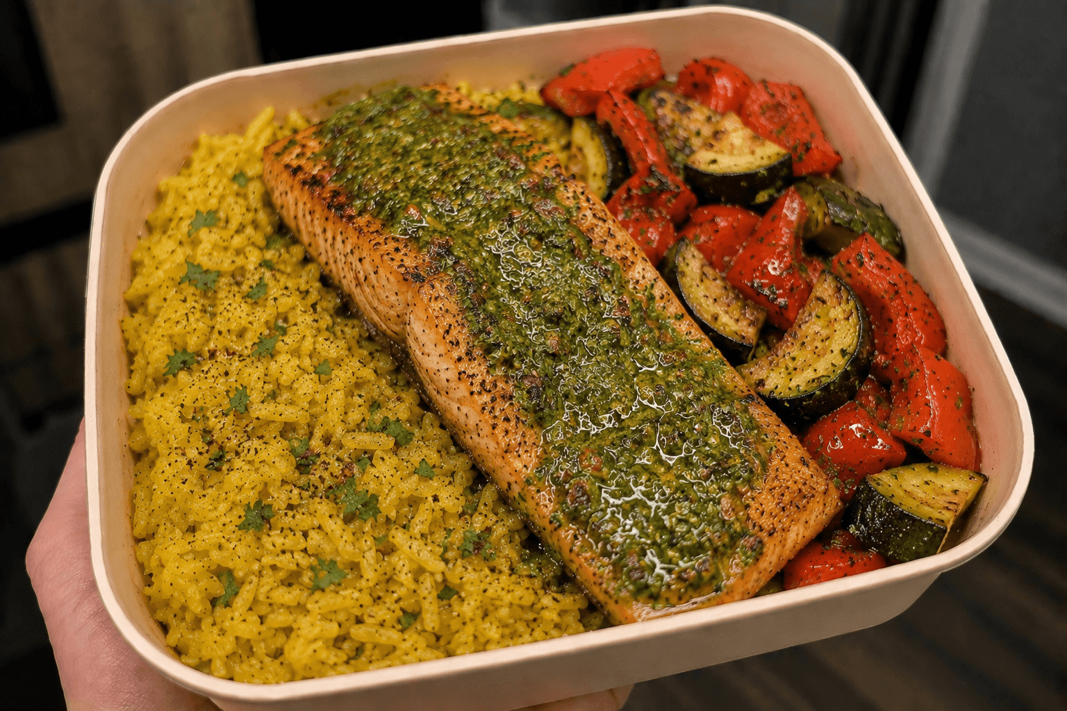 Chimichurri Salmon Bowl