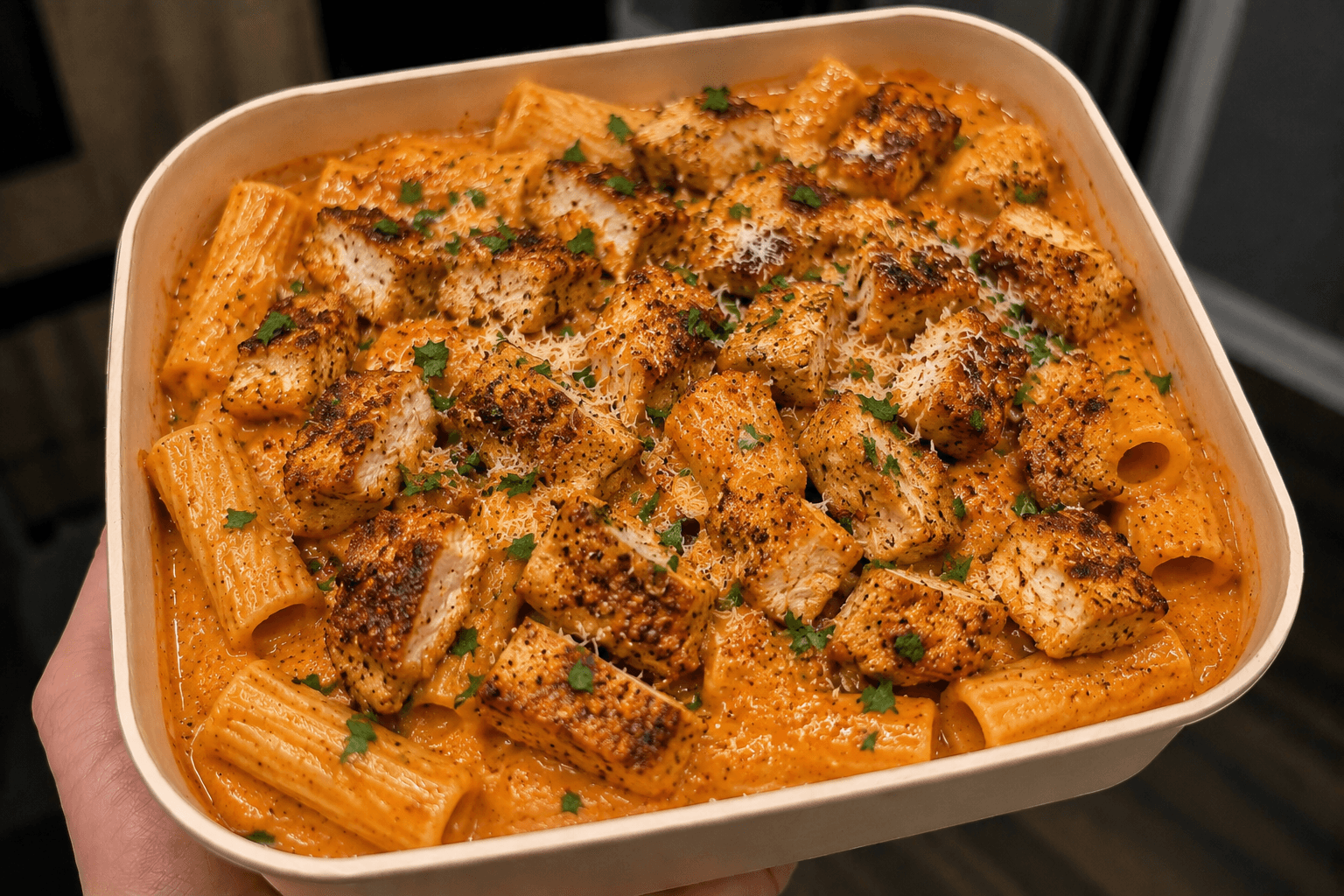 Spicy Rosé Chicken Pasta