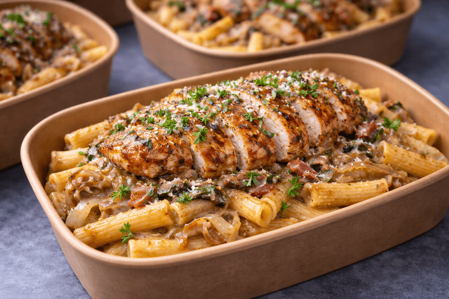 Caramelised Onion Chicken Pasta